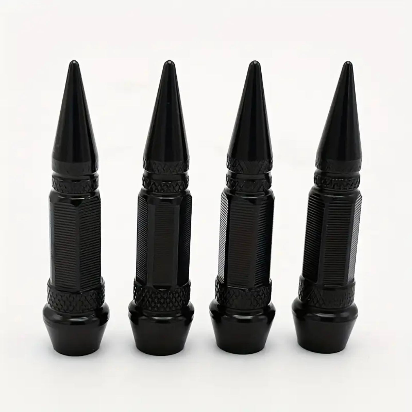 4pc Aluminum bullet head valve caps