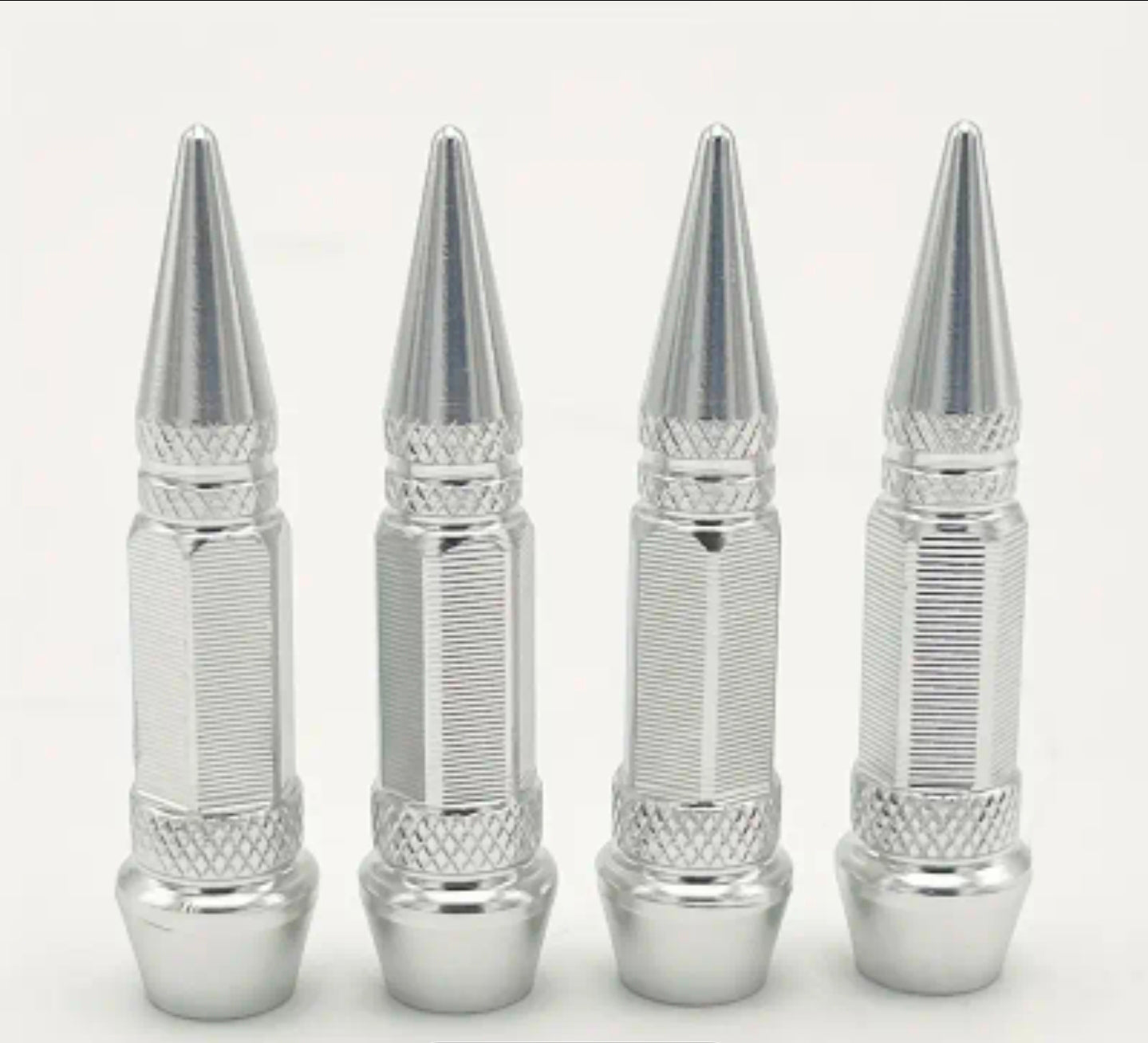 4pc Aluminum bullet head valve caps