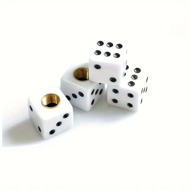 Dice-shaped 16mm Tire Valve Caps