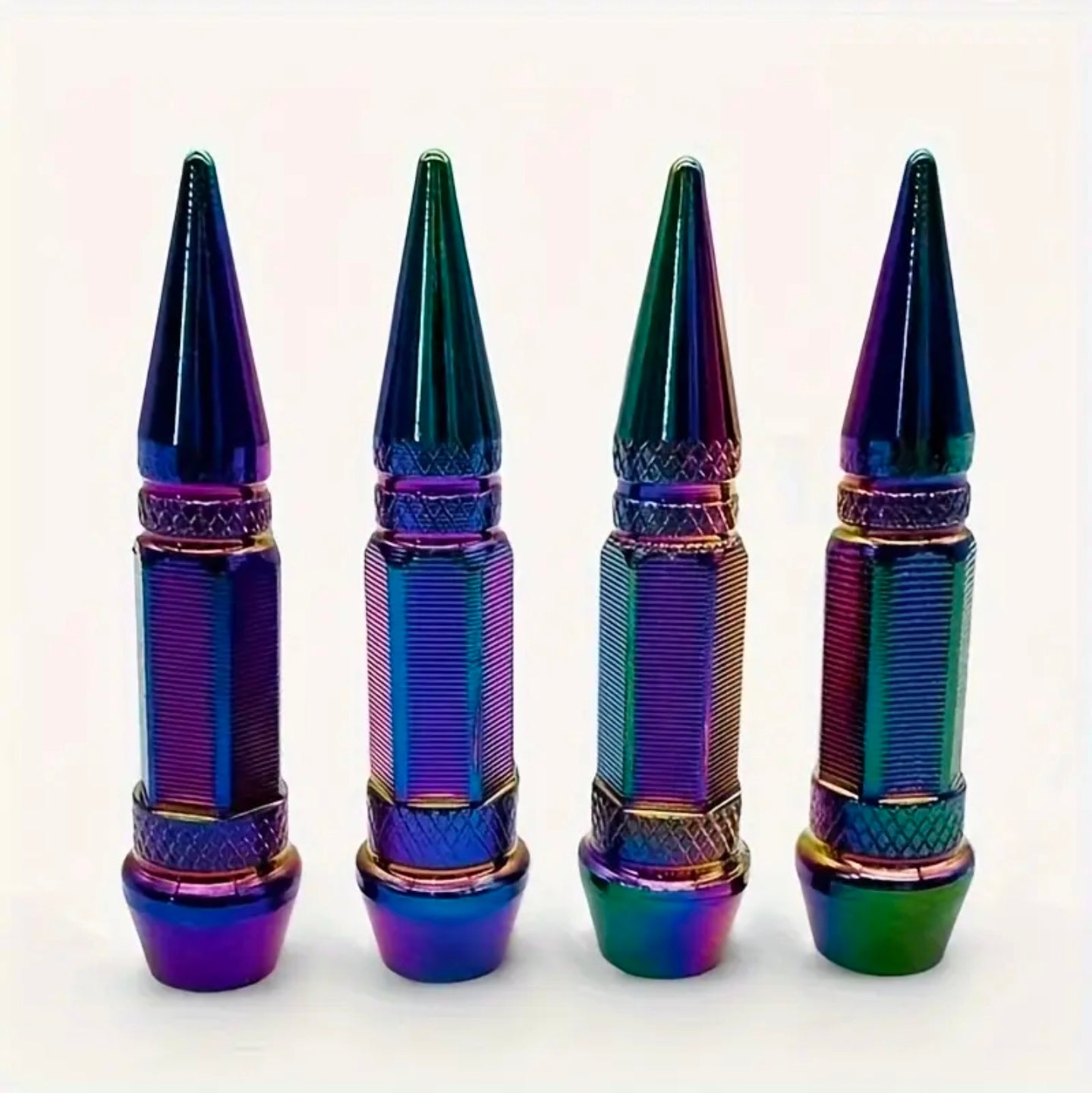 4pc Aluminum bullet head valve caps