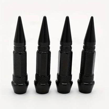 4pc Aluminum bullet head valve caps