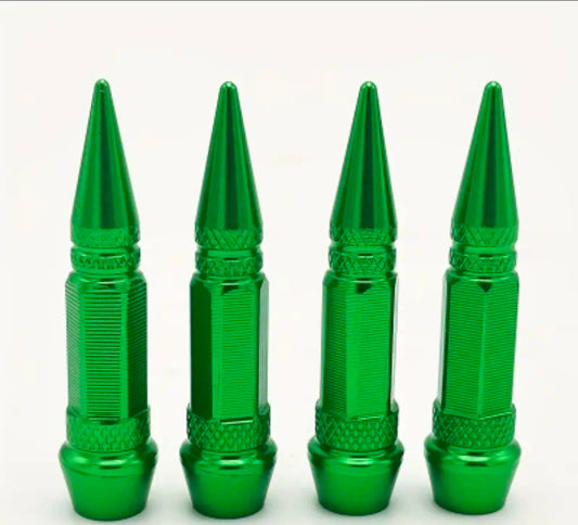 4pc Aluminum bullet head valve caps