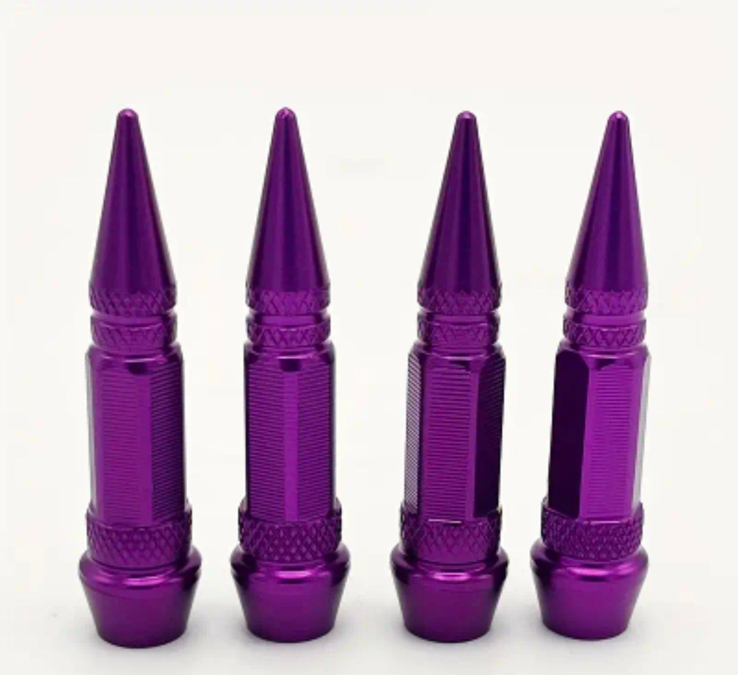 4pc Aluminum bullet head valve caps