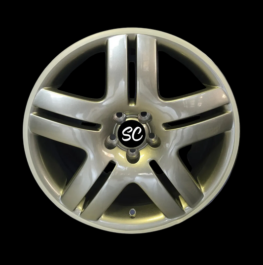 17 inch Long Beach Style Wheels - Light Gloss Grey 5x100