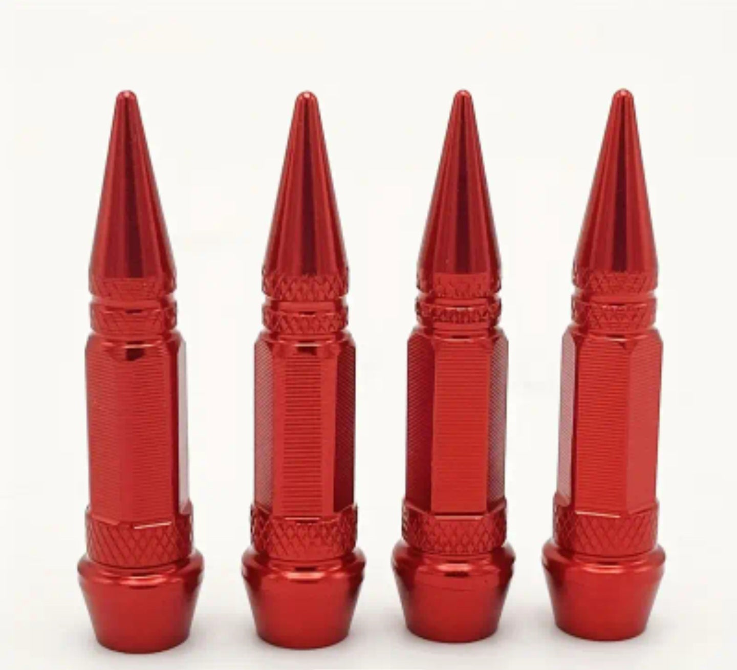 4pc Aluminum bullet head valve caps